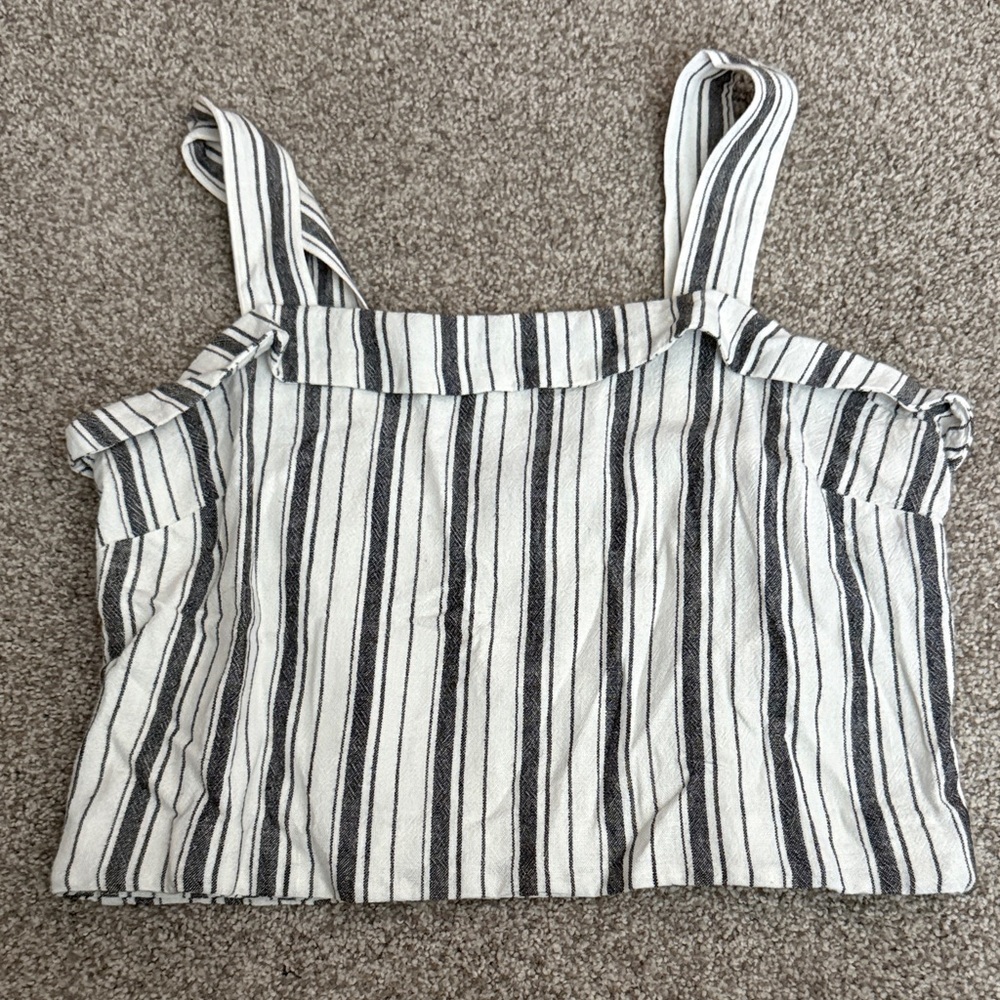 American Eagle Outfitters Striped Tank Top cropped